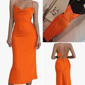 🌟5/$20 🆕️ Satin Cowl Strappy Dress